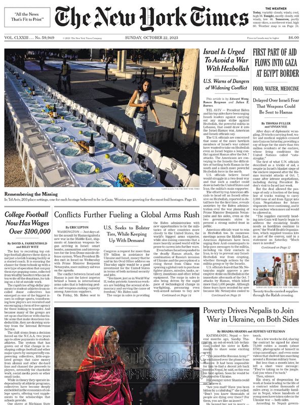 The New York Times - 22 October 2023 (.PDF)