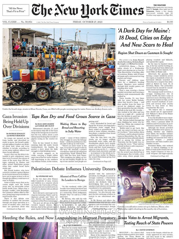 The New York Times - 27 October 2023 (.PDF)