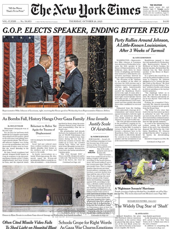 The New York Times - 26 October 2023 (.PDF)