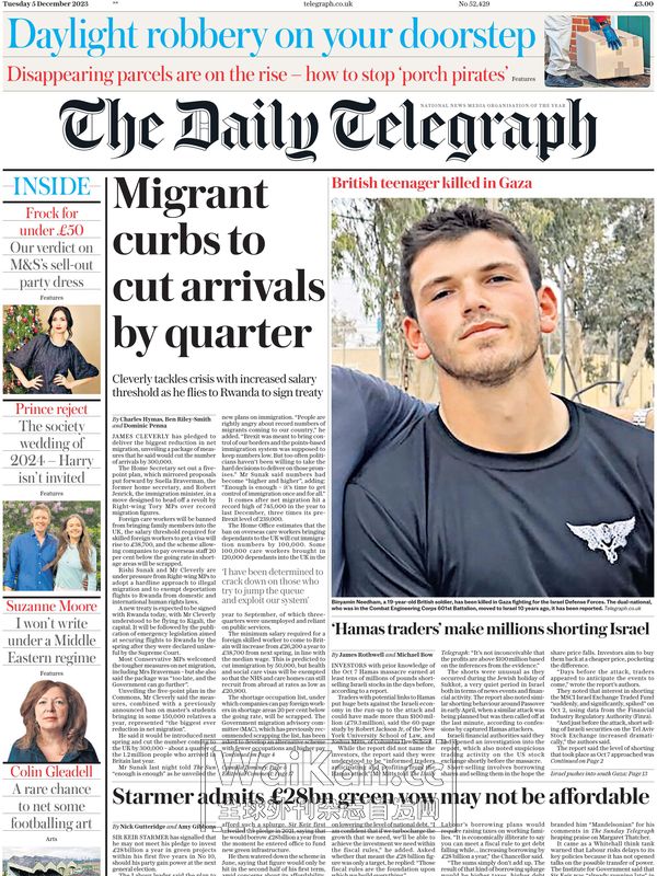 The Daily Telegraph - 5 December 2023 (.PDF)