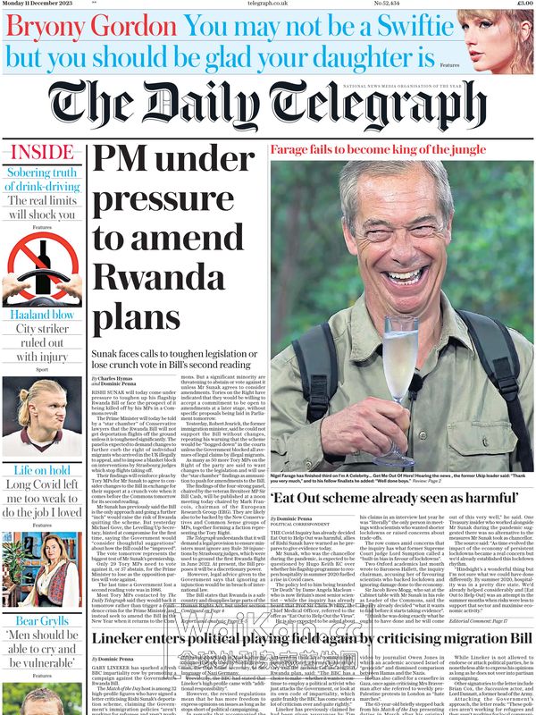 The Daily Telegraph - 11 December 2023 (.PDF)