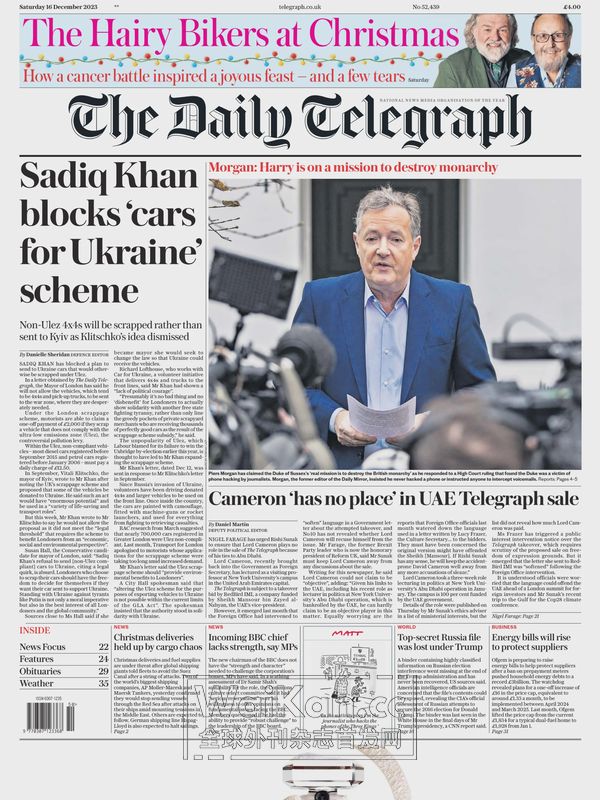 The Daily Telegraph - 16 December 2023 (.PDF)