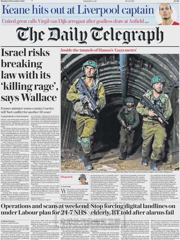 The Daily Telegraph - 18 December 2023 (.PDF)