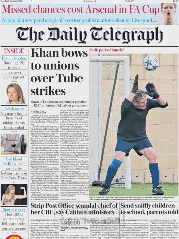 The Daily Telegraph - 8 January 2024 (.PDF)
