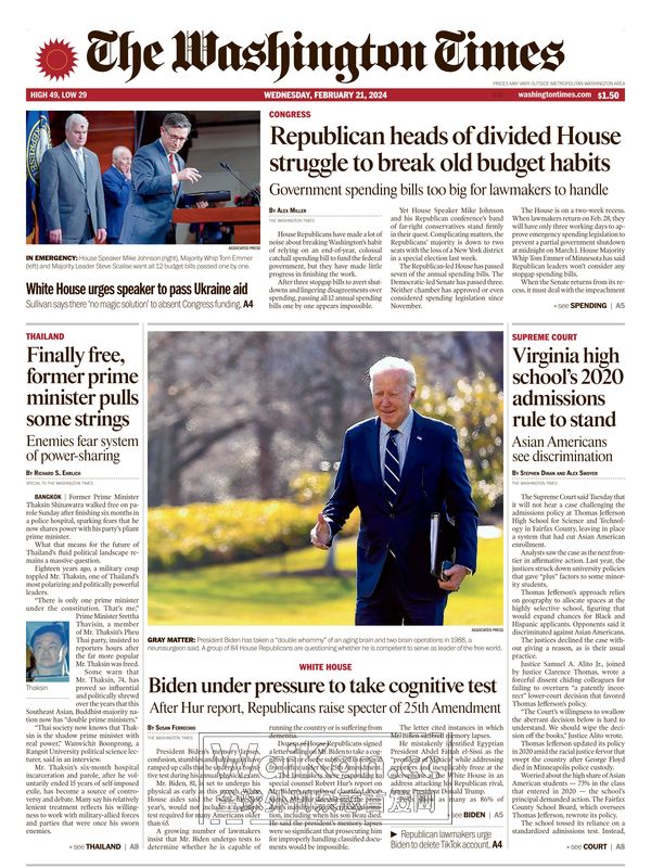 The Washington Times - February 21, 2024 (.PDF)