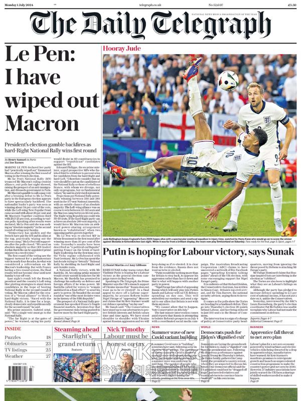 The Daily Telegraph – July 01, 2024 (.PDF)